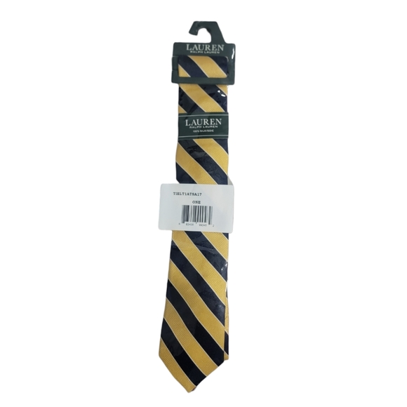 Ralph Lauren Boys Stripped Silk Repp Tie NWT - Picture 5 of 6